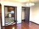 Dining room with hardwood floors and kitchen view at 342 Dare St, Burlington, NC 27217