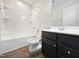 Clean bathroom, featuring a tub shower combo at 901 Arnold Place Dr, Fuquay Varina, NC 27526