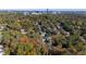Aerial view of a wooded lot near city skyline at 906 Marlowe Rd, Raleigh, NC 27609
