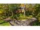 Brick house nestled in a lush, wooded setting at 906 Marlowe Rd, Raleigh, NC 27609