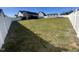 Fenced backyard offering a large grassy area at 115 Hunterwood Pl, Benson, NC 27504