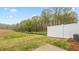 Private backyard with a wooden fence and grassy area at 1823 Hinesley Dr, Durham, NC 27703