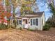 Yellow siding house with a red door and trees at 307 Bickett Blvd, Raleigh, NC 27608