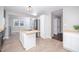 Modern kitchen with island and stainless steel appliances at 308 Santee Rd, Durham, NC 27704