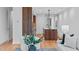 Modern kitchen with a sleek island and dark wood cabinetry at 511 S Bloodworth St # 103, Raleigh, NC 27601
