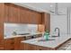 Modern kitchen with marble countertops and sleek cabinetry at 511 S Bloodworth St # 103, Raleigh, NC 27601