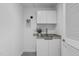 Convenient laundry room with sink, cabinets and a utility closet at 511 S Bloodworth St # 103, Raleigh, NC 27601