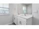 Double vanity bathroom with modern design at 1819 Hinesley Dr, Durham, NC 27703