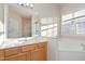 Primary bathroom with soaking tub and separate shower at 3100 Lariat Ridge Dr, Wake Forest, NC 27587
