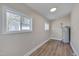 Laundry room with vinyl flooring and an outside door at 508 Carter Rd, Graham, NC 27253