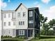 Three-story home with modern farmhouse style and two-toned siding at 1212 Holding Village Way, Wake Forest, NC 27587