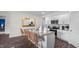 Modern kitchen with granite countertops and breakfast bar at 40 Saddle Mare St, Clayton, NC 27520