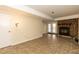 Finished basement featuring a stone fireplace at 5829 Sandstone Dr, Durham, NC 27713