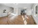 Bright living room with hardwood floors and open concept layout at 2503 Lednum St, Durham, NC 27704