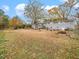 Large backyard with garden and mature trees at 3428 Starmount Dr, Raleigh, NC 27604