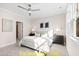 Bright bedroom with carpeted floor and ensuite bathroom at 117 Deer Cross Dr, Louisburg, NC 27549