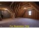 Large unfinished attic offering extra storage space at 212 Rawhide Dr, Louisburg, NC 27549