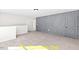 Bonus room with gray accent wall and plenty of natural light at 212 Rawhide Dr, Louisburg, NC 27549
