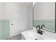 Updated bathroom with subway tile and a modern vanity at 303 Forest Rd, Oxford, NC 27565