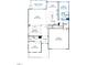 First floor plan showcasing kitchen, Gathering room, dining area, and guest bedroom at 3185 Armeria Dr, Apex, NC 27502