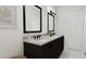 Elegant bathroom with double vanity and gray countertop at 4041 Elk Creek Ln # 16, Raleigh, NC 27612
