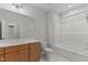 Clean bathroom with a bathtub, vanity, and toilet at 507 Excelsior Ct, Rolesville, NC 27587