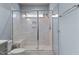 Spacious shower with glass enclosure and built-in seat at 509 Excelsior Ct, Rolesville, NC 27587