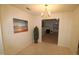 Dining area with view into living room and fireplace at 11321 Involute Pl # 102, Raleigh, NC 27617