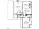 Upstairs floor plan with bonus room, two bedrooms, and walk-in closets at 6464 Guess Rd, Durham, NC 27712