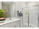 Modern bathroom with vanity and shower at 97 Ethel Ln, Angier, NC 27501