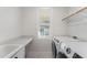Laundry room with washer, dryer, and utility sink at 210 Monteith Dr, Chapel Hill, NC 27516