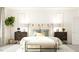 Spacious bedroom with a bed and neutral tones at 2212 Birdhouse Ln, Wake Forest, NC 27587
