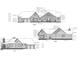 Detailed architectural drawings showcasing the front, rear, and side elevations of a charming house at 175 Clear Springs Ct, Pittsboro, NC 27312