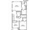 Second floor plan featuring three bedrooms and two bathrooms at 2203 Carcillar Dr, Apex, NC 27539