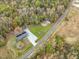 Aerial view showing house and road at 3010 Mcdade Store Rd, Cedar Grove, NC 27231