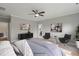 Large main bedroom with sitting area and access to private balcony at 72 Macy Circle, Wendell, NC 27591