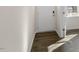 Bright entryway with hardwood floors and a modern door at 900 Canis Minor Rd, Wendell, NC 27591