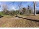 Spacious backyard with mature trees and grassy lawn at 219 Hall Ave, Burlington, NC 27217