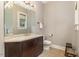 Bathroom with double vanity and tile flooring at 32520 Archdale Dr, Chapel Hill, NC 27517