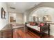 Spacious hallway with hardwood floors and a built-in bench at 32520 Archdale Dr, Chapel Hill, NC 27517