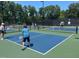 People playing pickleball on outdoor courts at 32520 Archdale Dr, Chapel Hill, NC 27517