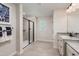 Bathroom with double vanity and walk-in shower at 604 Mohinda Way, Willow Springs, NC 27592