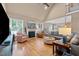 Open living room with fireplace and vaulted ceiling at 2603 Churchill Dr, Burlington, NC 27215