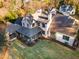 Aerial view of home's backyard and detached garage, showcasing outdoor space at 3319 Milton Rd, Raleigh, NC 27609
