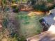 Aerial view showing large backyard at 3319 Milton Rd, Raleigh, NC 27609
