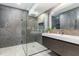 Modern bathroom with double vanity and large shower at 3319 Milton Rd, Raleigh, NC 27609