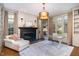 Study with built-in shelves and hardwood floors at 3319 Milton Rd, Raleigh, NC 27609