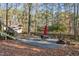 Relaxing backyard patio with seating area and fire pit at 4 Icon Ct, Durham, NC 27703