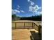 Wooden deck overlooking a large backyard and wooded area at 40 Misty Mountain, Spring Hope, NC 27882