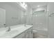 Bathroom with double vanity, shower and tub at 6417 Truxton Ln, Raleigh, NC 27616